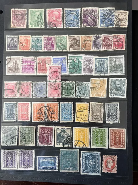 AUSTRIA; A nice selection of early used stamps...............Free UK P&P