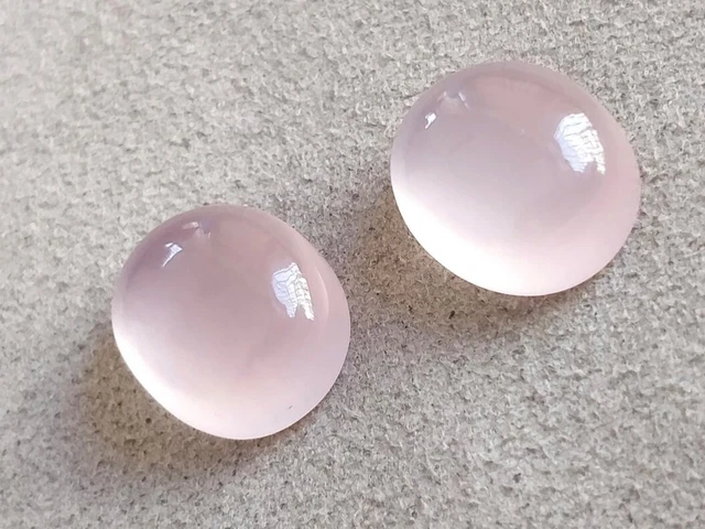 Magnifique paire de QUARTZ ROSE  17.71 Carats