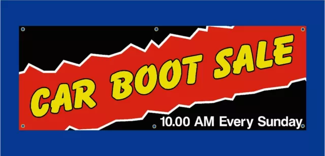 CAR BOOT SALE HERE BANNERS CHOOSE OWN DATE & TIME Car boot fares 1005