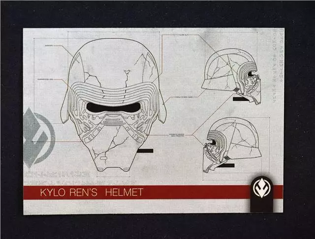 2019 Topps Journey to Rise of Skywalker Schematics #S-1 Kylo Ren's Helmet