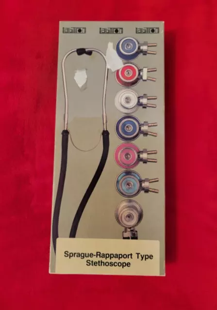 Vintage Labtron Sprague-Rappaport Type Stethoscope 16" Black 04-600 in box