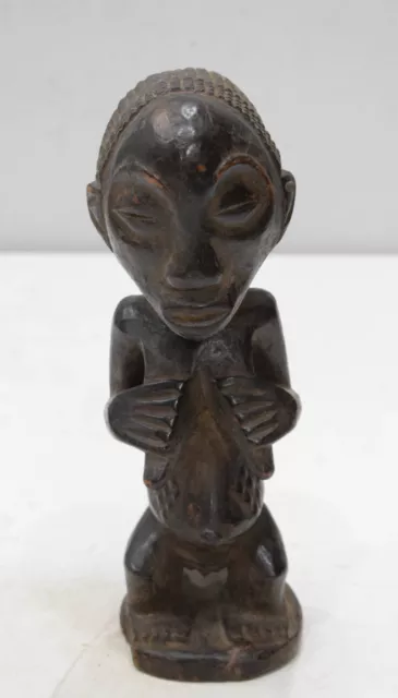 African Statue Luba Fertility Wood Statue DRC 10"