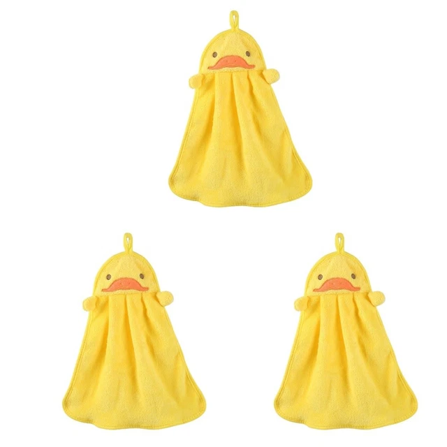 3 Pack Débarbouillettes De Dessin Animé Serviette Pour Enfants Pendaison