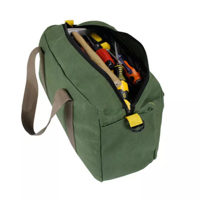 Canvas Portable Tool Storage Bag Wrench Screwdriver Organizer Pouch Toolkit