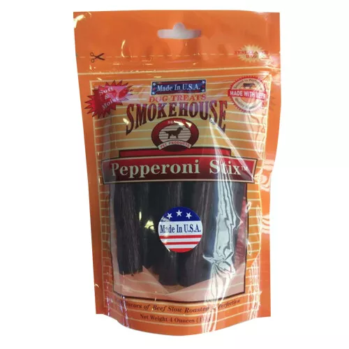 Smokehouse USA Fabriqué Pepperoni Stix Chien Gourmandises 1 Chaque/4