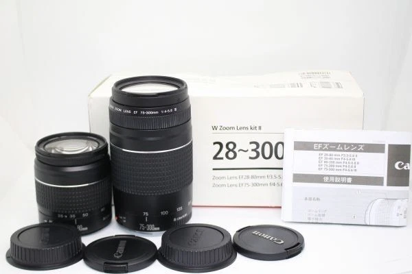 （2セット） Canon EF 28-80&Canon EF 75-300 2本セット Canon EF 28-80㎜/Canon EF 75-300㎜ - レンズ(ズーム)