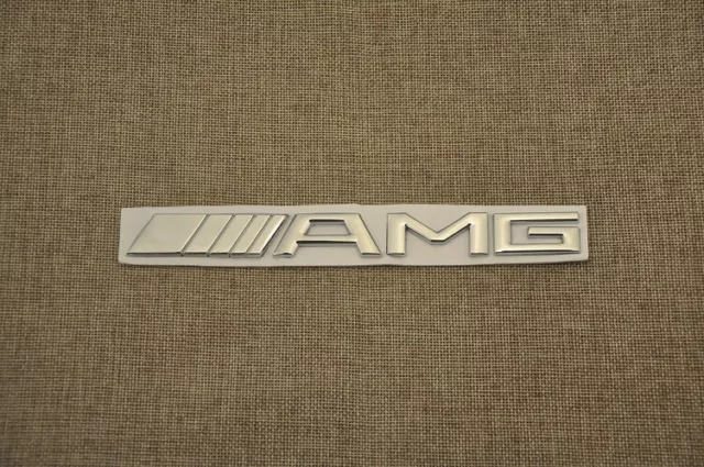 Mercedes-Benz Cla Original ""Amg"" Hintere Koffertasche 3D Silber Abzeichen / Emblem