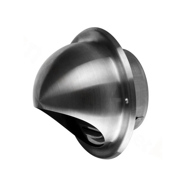 Stainless Steel Bull Nose 125mm / 5" Supply / Duct Extract Valve Air Vent Grille