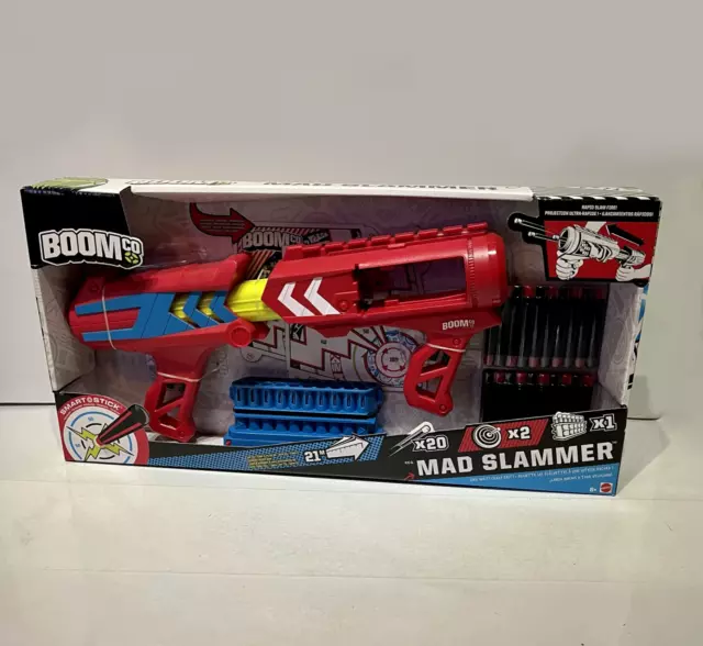 Mattel Boom Co Mad Slammer Aktion Dart Gun Pistole Spielzeug ähnlich Nerf