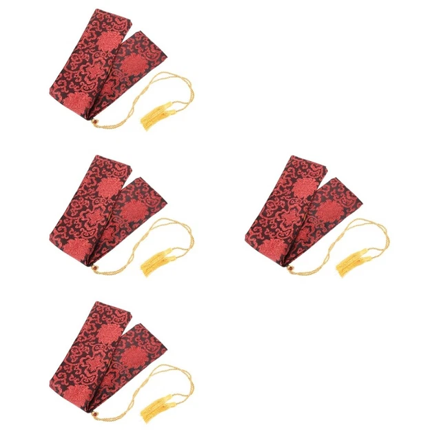 4x réutilisable soie katanas portable pochette en soie pour amis famille