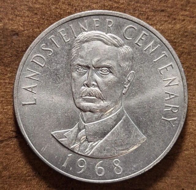 1968 Raritan, New Jersey NJ Landsteiner Centenary Ortho Diagnostics Medal
