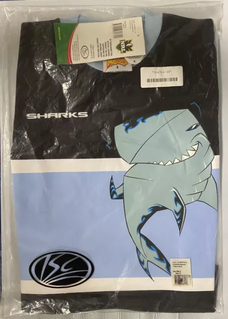 Sealed Vintage 2004 NRL Cronulla Sharks Team Mascot Kids T-Shirt Size 6 Licensed