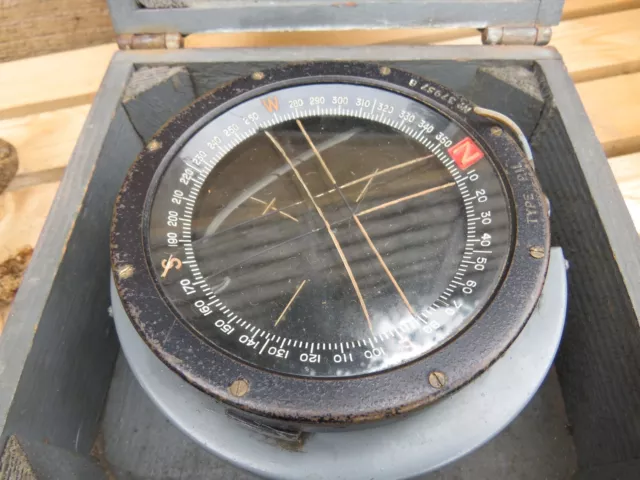 Ww 2 Raf Spitfire P 11 Compass In A Fitted Wooden Box 2