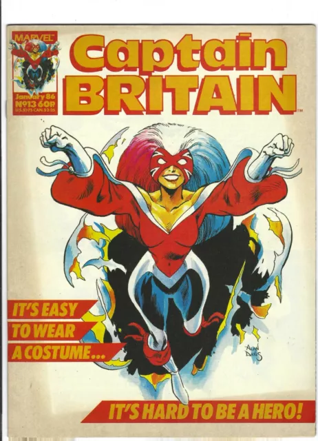 Captain Britain #13 Betsy Braddock Psylocke Cover, 7.0 FN/VF, 1985 Marvel UK