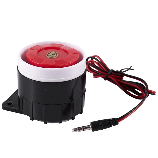Continuous Sound Decibel Piezo Buzzer IC Alarm Speaker DC 12V 120db Black+Red U5