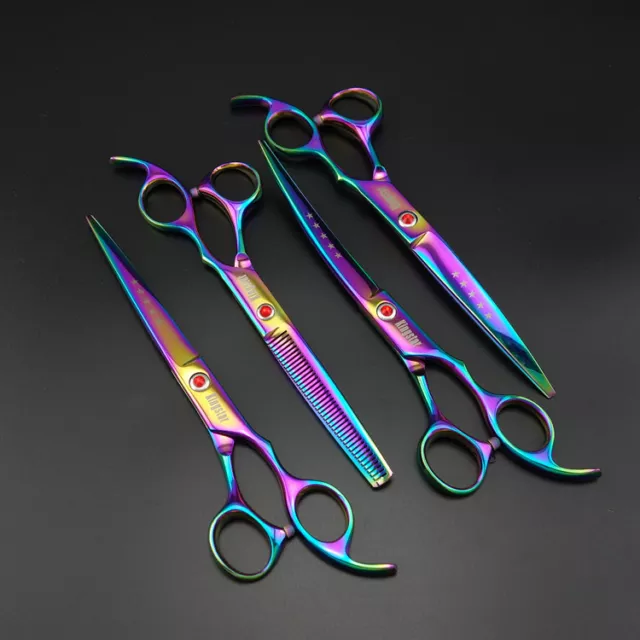 7 inch Professional Pet grooming scissors Cutting&Curved&Thinning shears k347 3