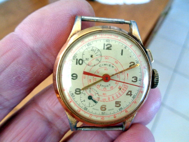 Montre Chronographe Vintage Exactima - Mécanique Manuelle - Années 70 - Style Sport - Occasion