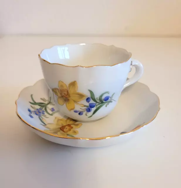 Meissen Porzellan  Mokka Service,  Deutsche Blume,  Moccaservice 6 Pers. 15 tlg. 2