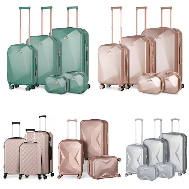 Luggage 3/5 Piece Set Suitcase Spinner Hardshell Lightweight Spinner TSA Lock