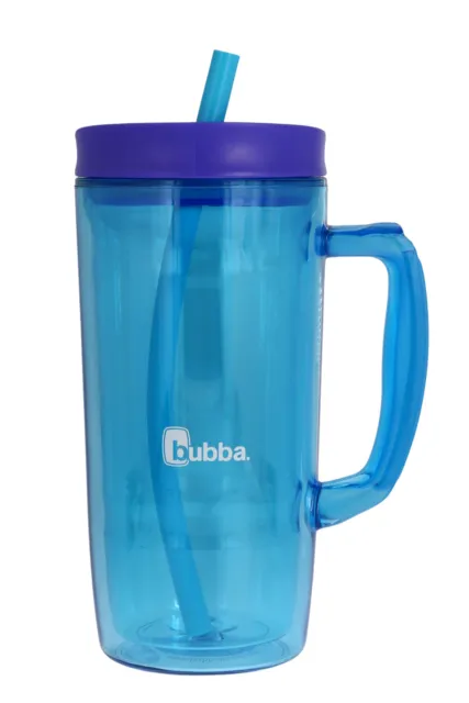 Bubba Envy Travel Mug, Double Wall Insulated w/Straw & Handle, 32oz Pool Blue