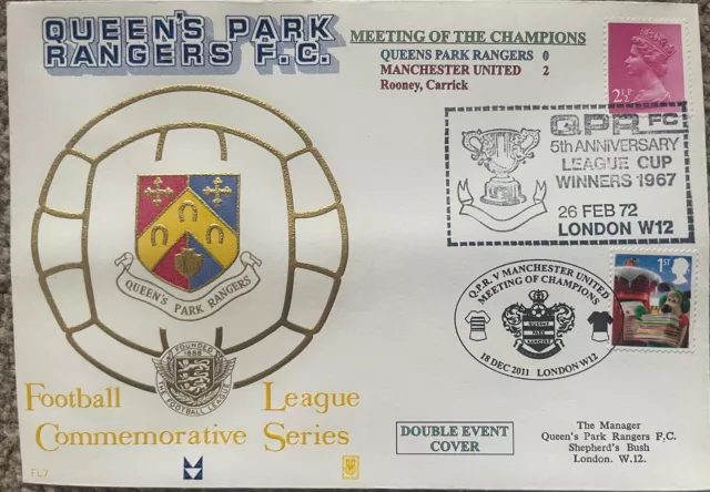 Queens Park Rangers v Manchester Utd 2011 Commemorative Series First Day Cover