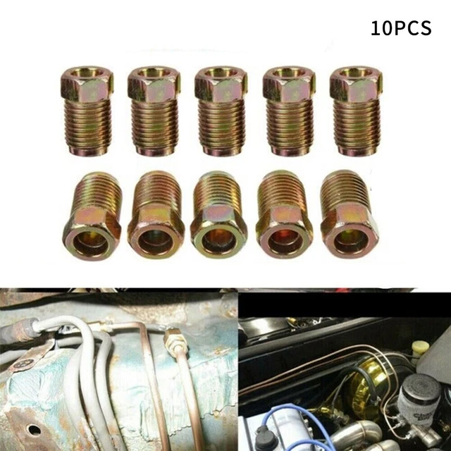New M12 Brake Pipe Nuts Qty 10 Pk Male Metric Nuts 12mm X 1.0mm Nut 3/16 Pipe