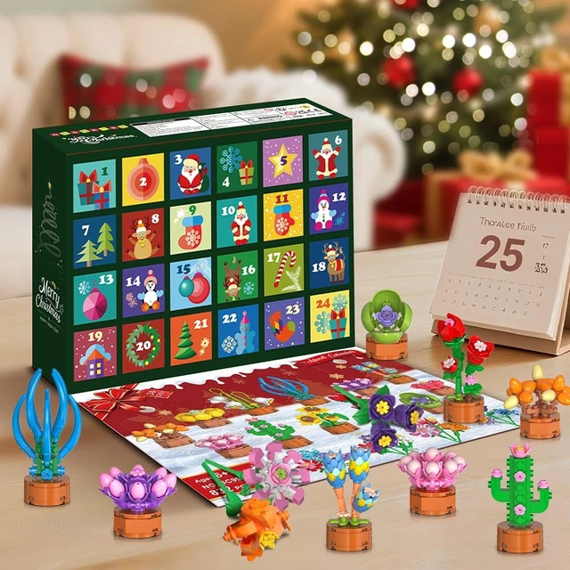2025 ADVENT CALENDAR Flower 3.6 Mini Building Set - 24 Day Christmas ...