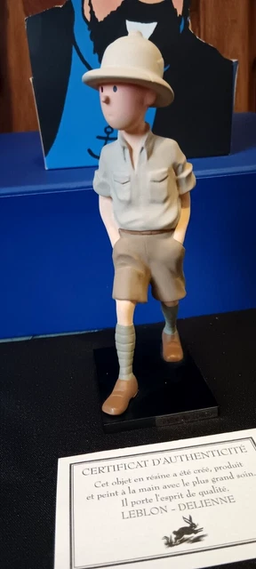 LEBLON DELIENNE - Sculpture Tintin au Congo -Signée & Numérotée - Année