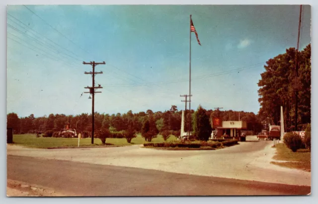 Main Entrance US Naval Amphibious Base Little Creek Virginia VA Postcard c1950's