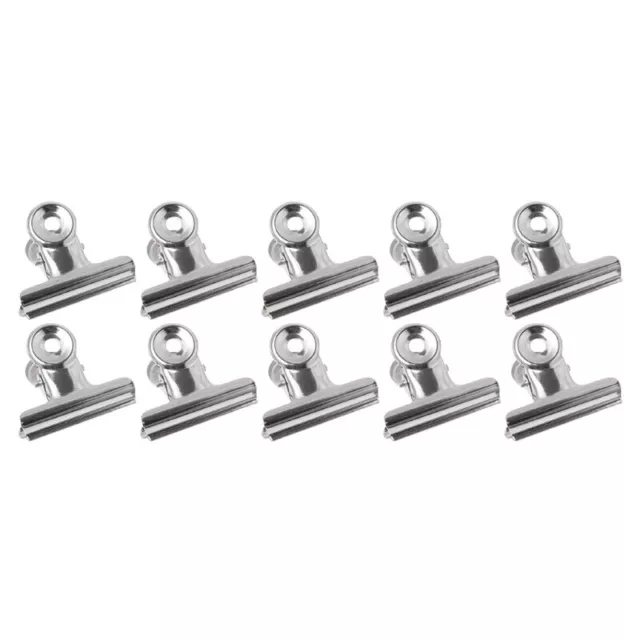 10Pcs Metal Bulldog Grip Clip Sealer Bag Clamp Paper Document Ticket Binder