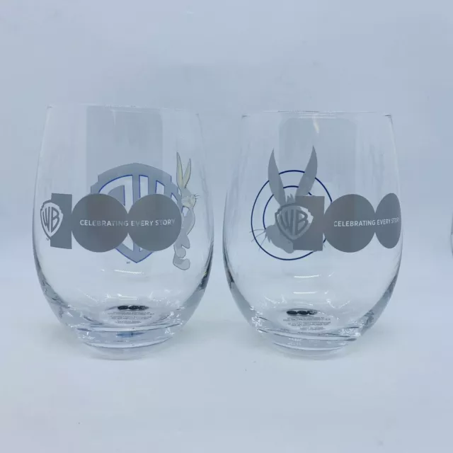 Warner Bros Glass Tumblers Set of 2 Bugs Celebrating Every Story 3