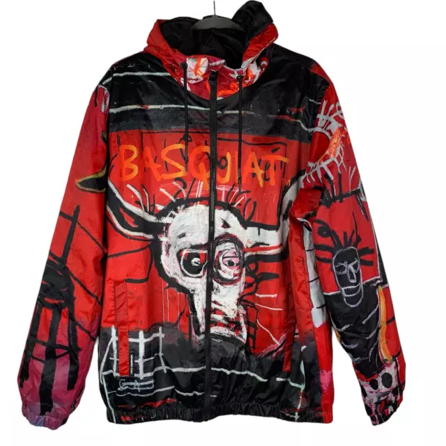 JEAN-MICHEL BASQUIAT X Members Only Jacket Hood Graffiti Size Large $65 ...