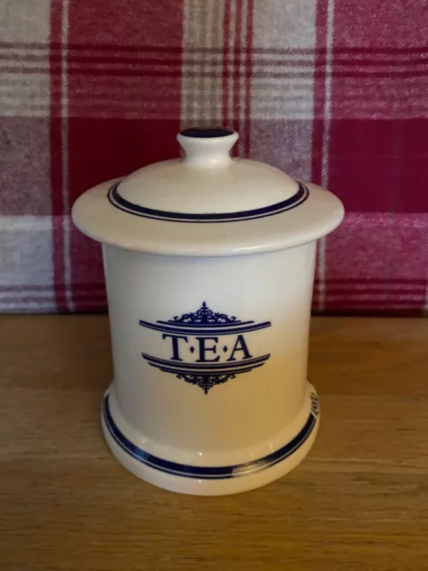 1869 Victorian Pottery Blue Tea Storage Jar - Read Description- More Listed