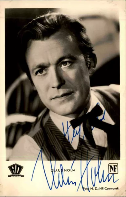 Autogrammkarte Autograph Bühne Film handsigniert CLAUS HOLM Orig.Autogramm ~1955