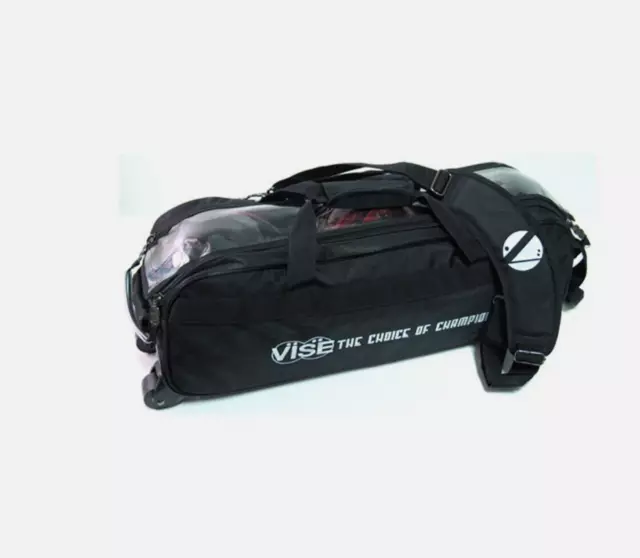 Vise Black 3 Ball Tote Bowling Bag