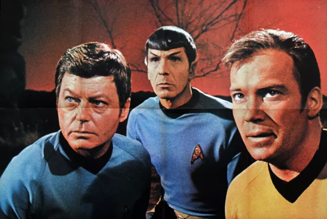 Star Trek Poster . Bones Mccoy . Mr Spock . Captain James T Kirk