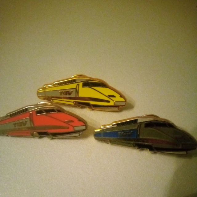 PIN'S SPILLA DORE A L'OR FIN SNCF TGV FERRARI F40 AVION CONCORDE SIGNE BALLARD