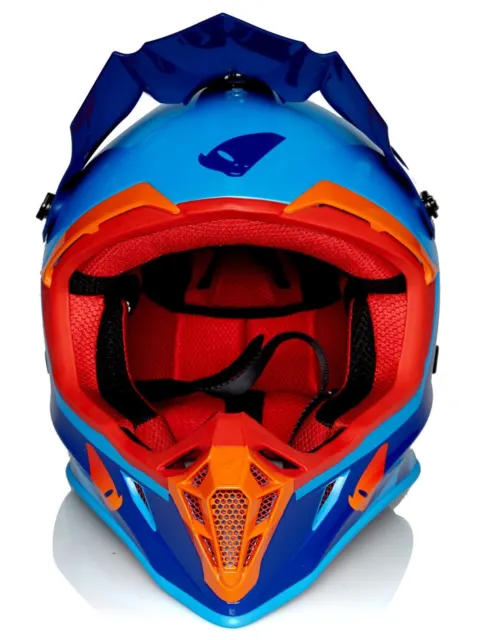 UFO Quiver Motocross Helmet in Shesta Blue Red - L 59-60cm 3