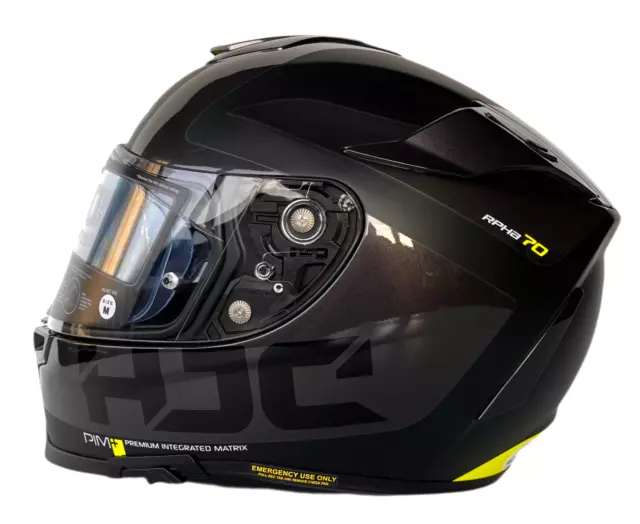 HJC RPHA 70 Balius Casque Noir Jaune Fluo 3