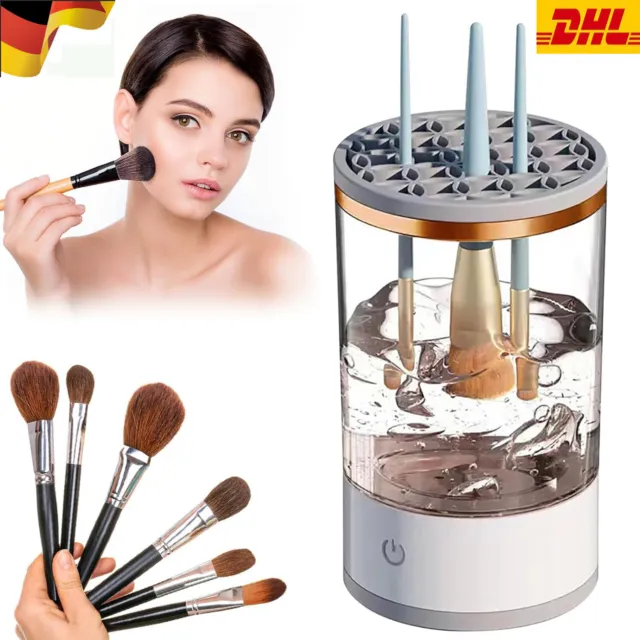 3-in-1 Automatische Bürste Reiniger Elektrische Make-up Bürste Pinselreiniger DE
