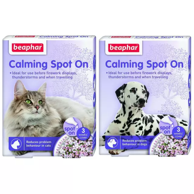 Beaphar Calming Spot On for Dog, Cat, Puppy & Pet Reduces Stress & Anxiety