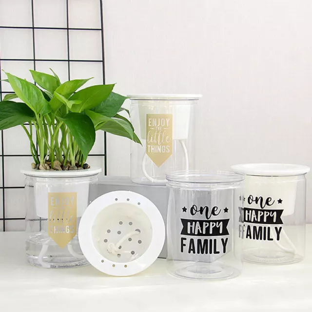 Self Watering Plant Flower Pot Water Container Plastic Flower Plant Vase P~m'