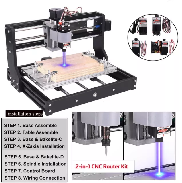 Pro grabador láser enrutador de madera GRBL ER11 DIY Mini máquina de... 2