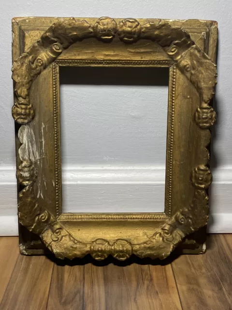 Vintage Wood Picture Frame  8 3/4" x 10 1/2"  fits 5" x 7"