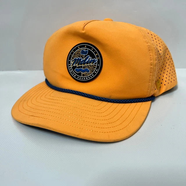 Melin Hydro Coronado Vibe Snapback Hat Blaze Orange Neon Collection Medium 58cm