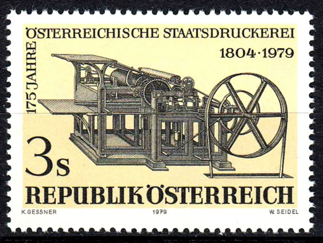 1620 postfrisch Österreich Jahrgang 1979 Staatsdruckerei Druckerpresse Technik