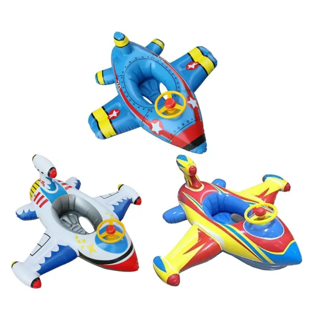 Flugzeug Aufblasbare Baby Kleinkinder Schwimmen Sitz Float Pool w/Lenkrad