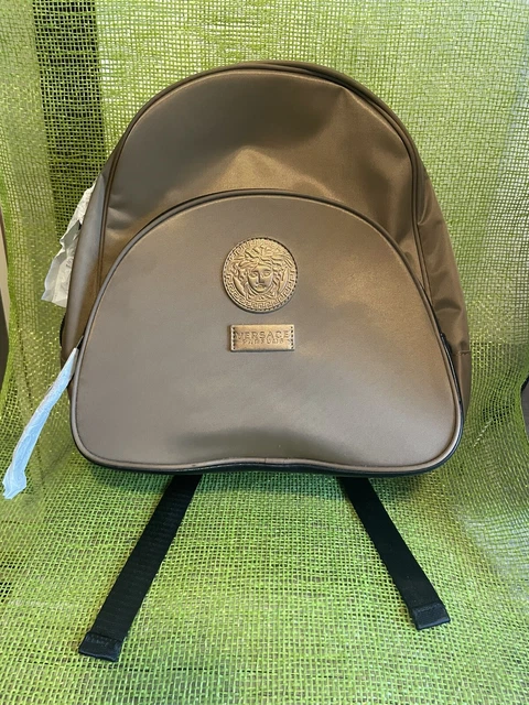 VERSACE Parfums Backpack Gold With Medusa Logo NWOT VERSACE Parfums Backpack Gold With Medusa Logo NWOT