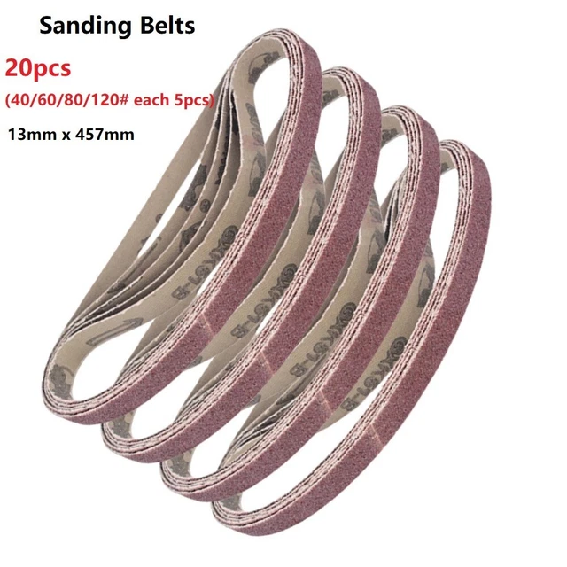 Levigatura Cintura Levigatrice Metallo Carta Abrasiva Vernice Legno 20pcs