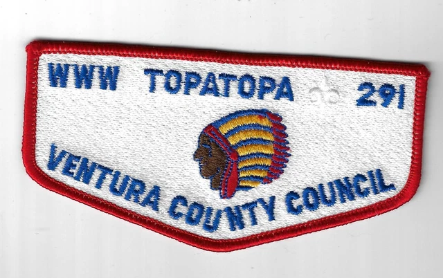 OA 291 Topa-Topa WWW Flap RED Bdr. Ventura County Council [MK-3455]